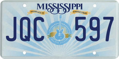 MS license plate JQC597