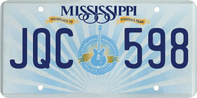 MS license plate JQC598