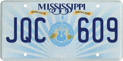 MS license plate JQC609