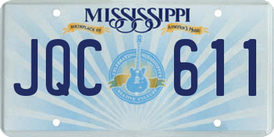 MS license plate JQC611