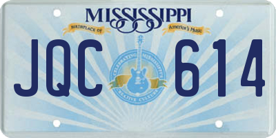 MS license plate JQC614
