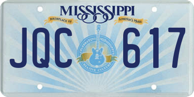 MS license plate JQC617
