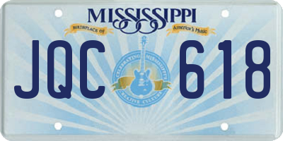 MS license plate JQC618