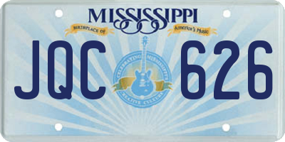 MS license plate JQC626