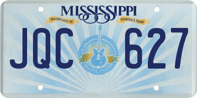 MS license plate JQC627