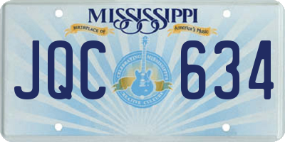 MS license plate JQC634