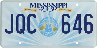 MS license plate JQC646