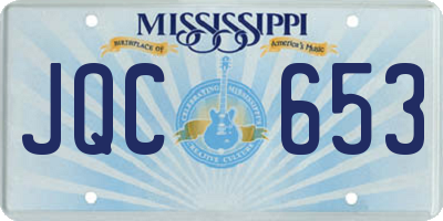 MS license plate JQC653