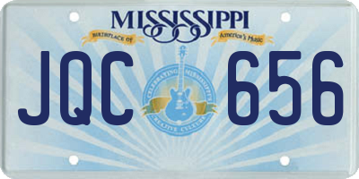 MS license plate JQC656