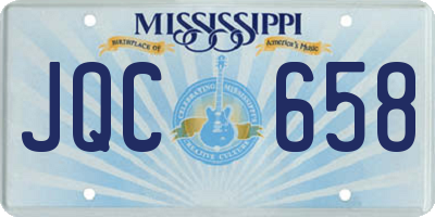MS license plate JQC658