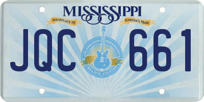 MS license plate JQC661