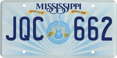 MS license plate JQC662