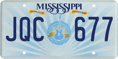 MS license plate JQC677