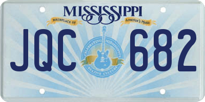 MS license plate JQC682