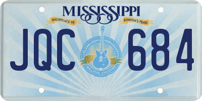 MS license plate JQC684