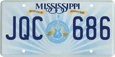 MS license plate JQC686