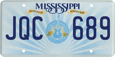 MS license plate JQC689