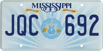 MS license plate JQC692