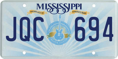 MS license plate JQC694