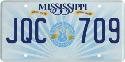 MS license plate JQC709