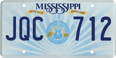 MS license plate JQC712