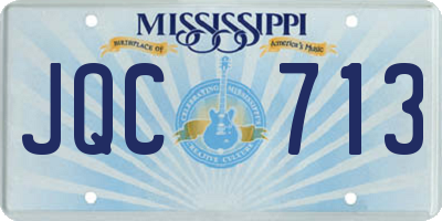 MS license plate JQC713