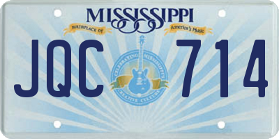 MS license plate JQC714