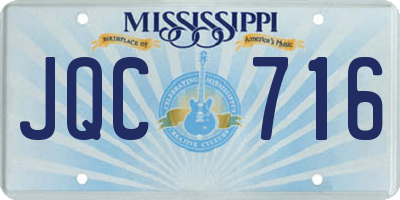 MS license plate JQC716