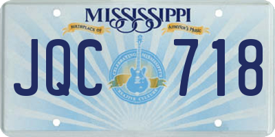 MS license plate JQC718