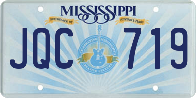 MS license plate JQC719