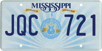 MS license plate JQC721