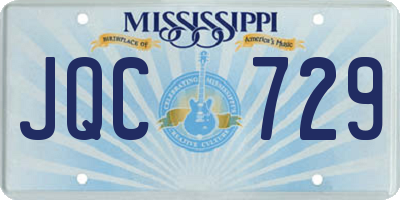 MS license plate JQC729