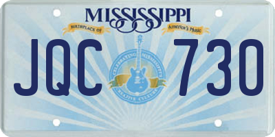 MS license plate JQC730