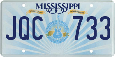 MS license plate JQC733
