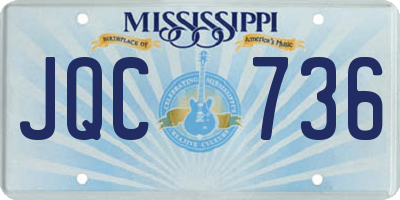 MS license plate JQC736