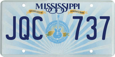 MS license plate JQC737