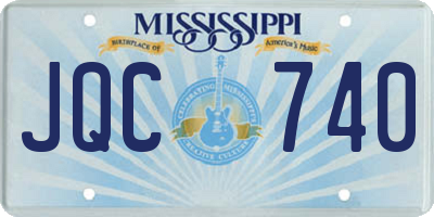 MS license plate JQC740