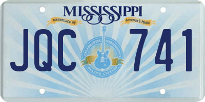MS license plate JQC741