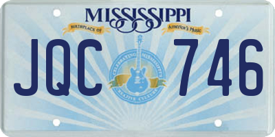 MS license plate JQC746