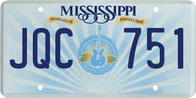 MS license plate JQC751