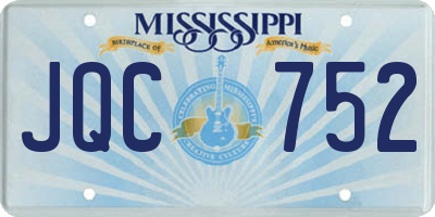 MS license plate JQC752