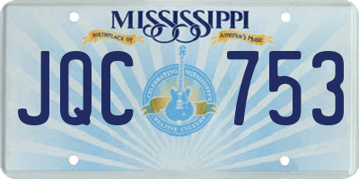 MS license plate JQC753