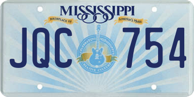 MS license plate JQC754