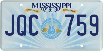 MS license plate JQC759
