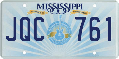 MS license plate JQC761
