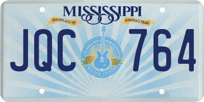 MS license plate JQC764