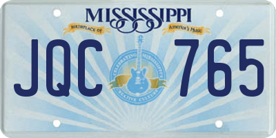 MS license plate JQC765