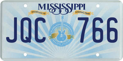 MS license plate JQC766