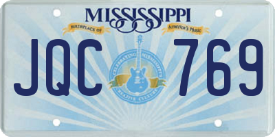 MS license plate JQC769