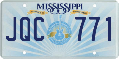 MS license plate JQC771